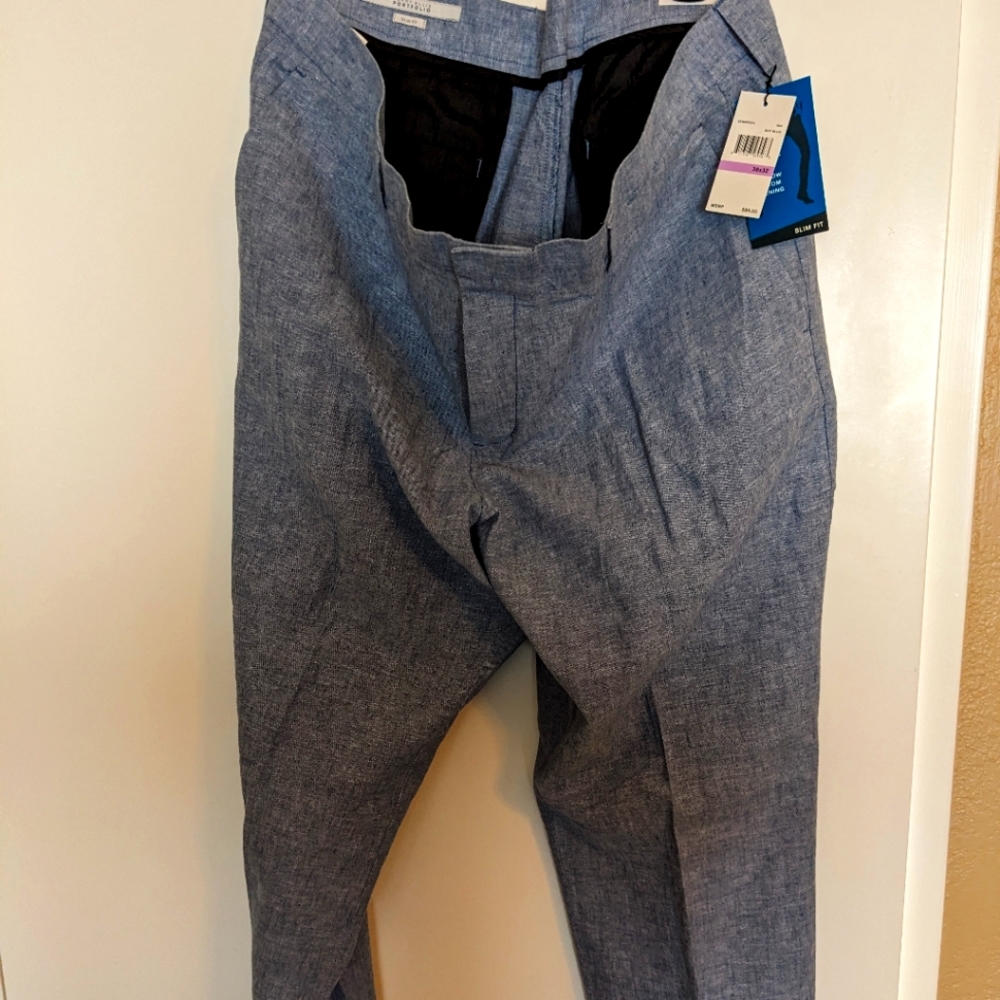 Perry Ellis slim fit linen pants sz 38x32